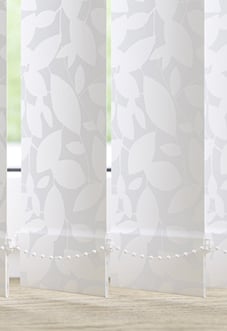 Jasmine (Blackout), Lily White - Vertical Blind Slats